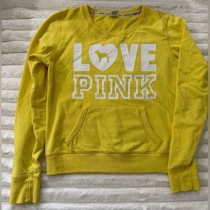 Victoria's Secret Yellow Sweater. LOVE PINK